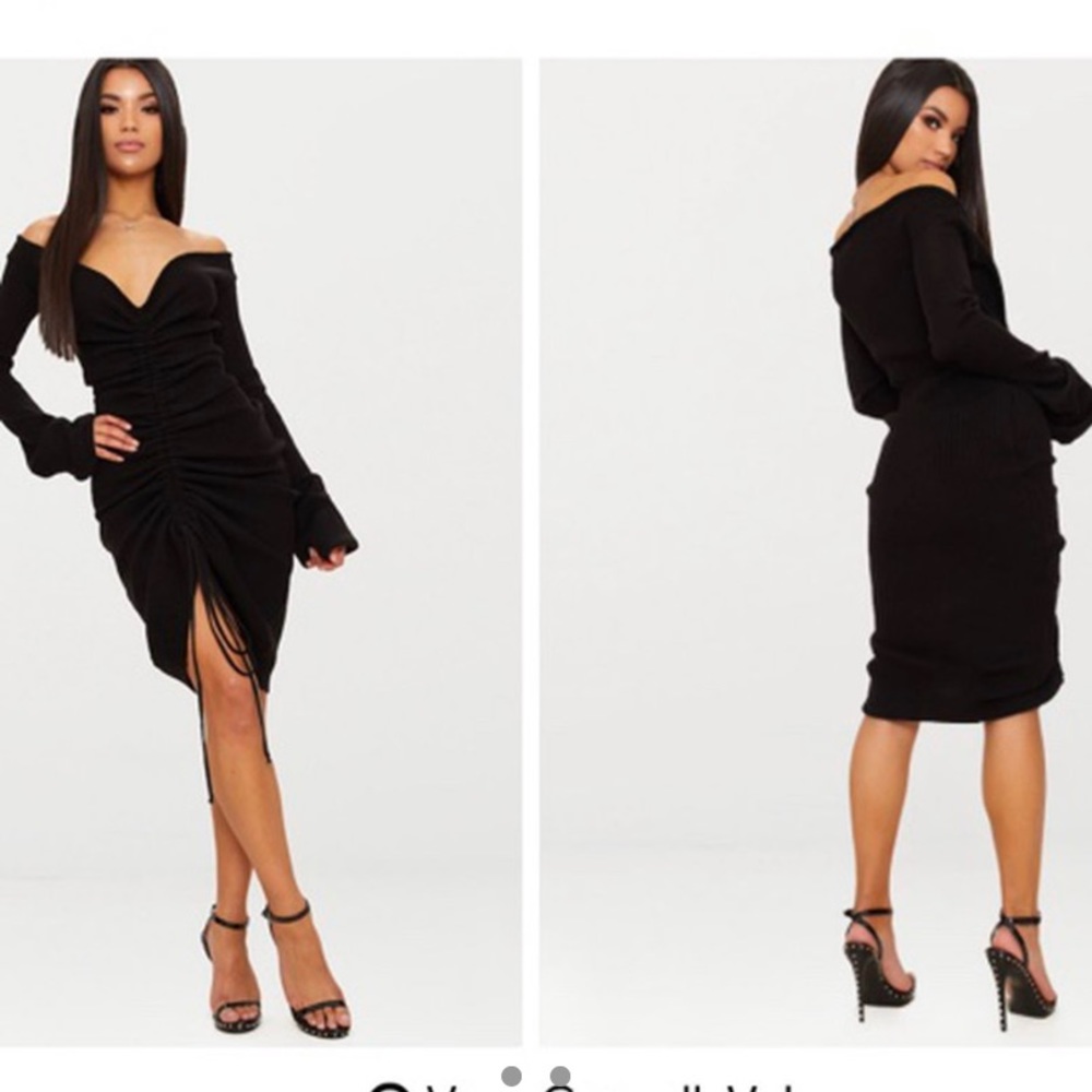 Plt ruched knit midi dress size 8 US